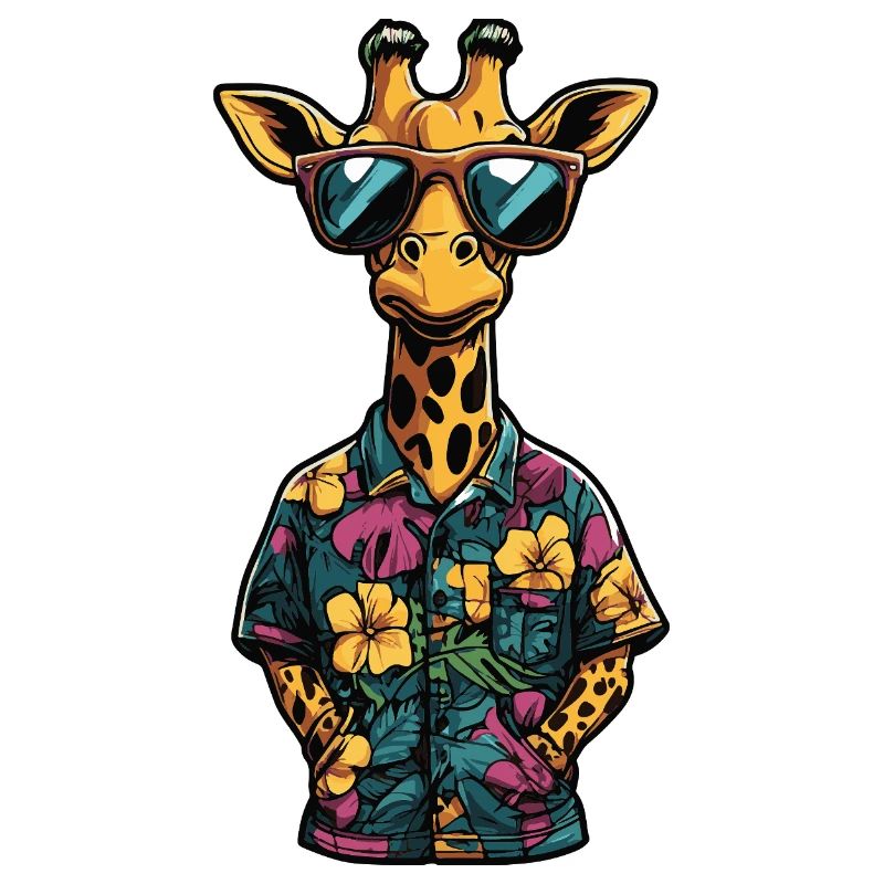 Vacances de bande dessinée girafe