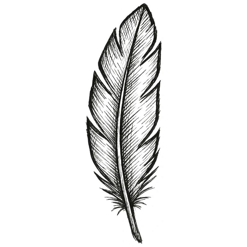 Black glitter feather with texture