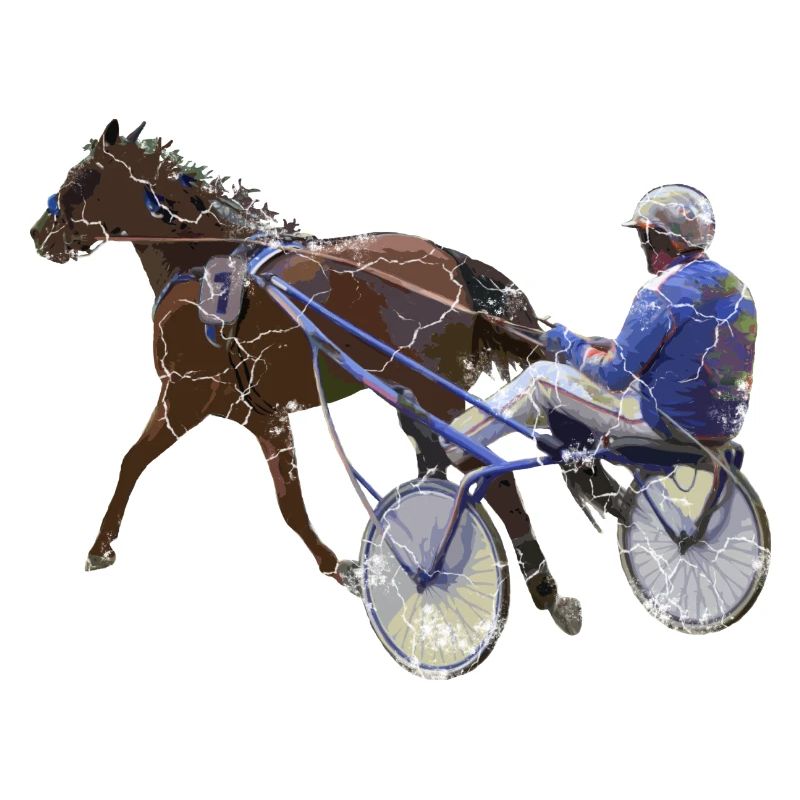 Cadeau de course de chevaux de course au trot