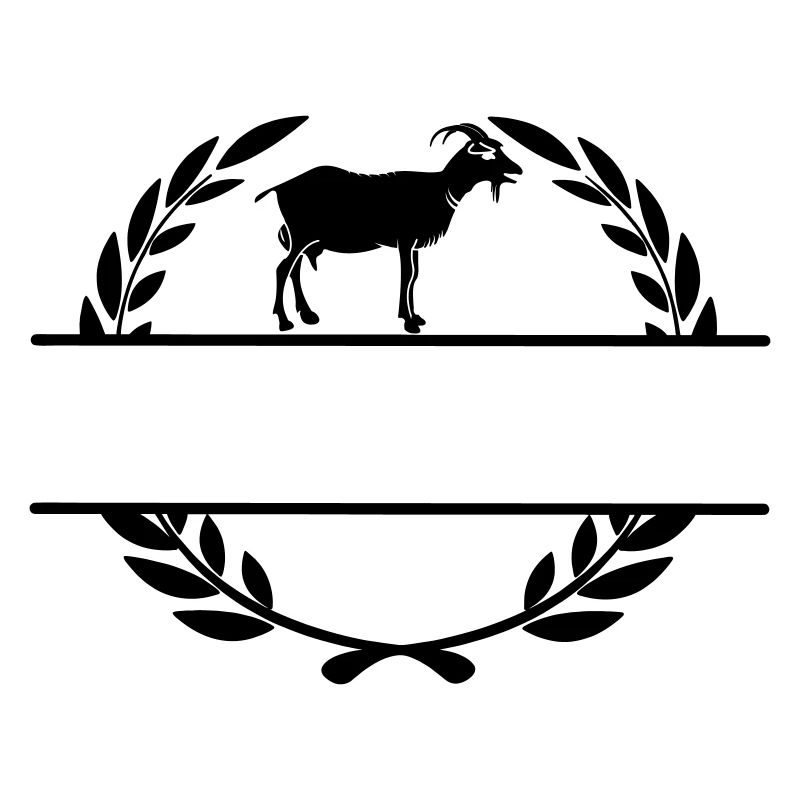 Couronne de laurier monogramme de fromage de chèvre