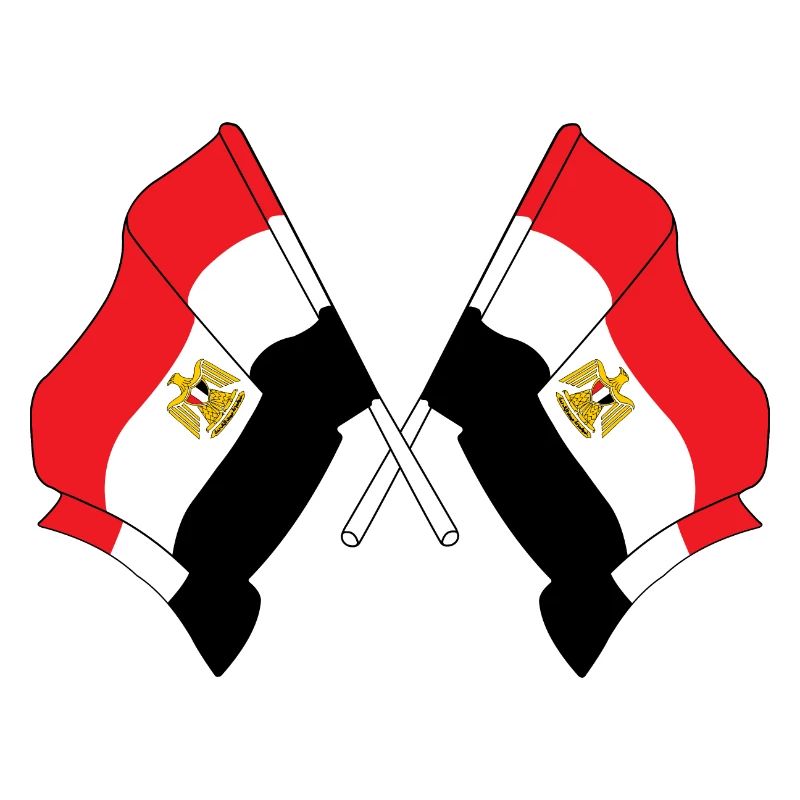 Deux drapeaux Egypte