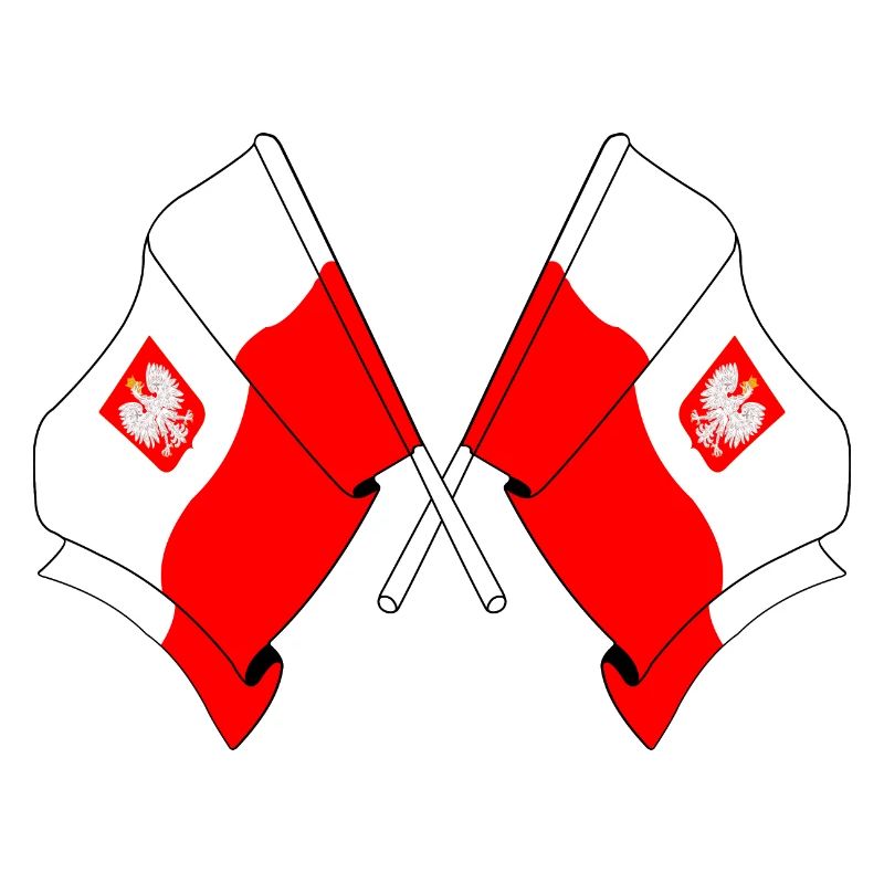 Two flags Poland