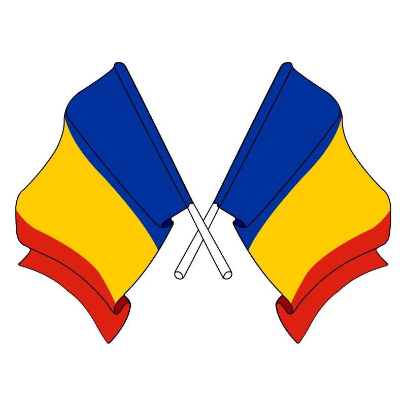 Deux drapeaux Drapeau de la Roumanie, drapeau horizontal m
