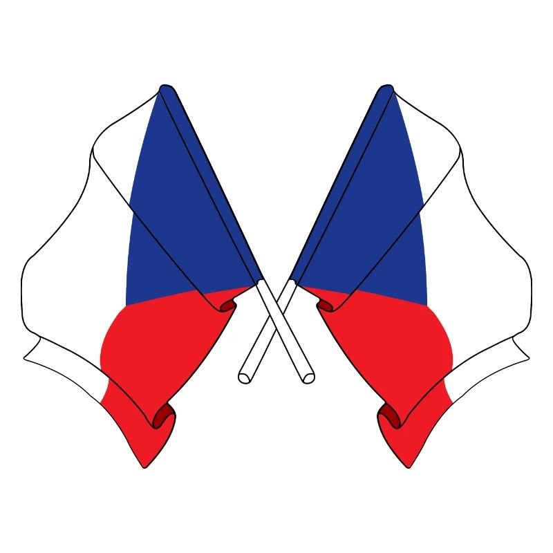 Deux drapeaux République tchèque