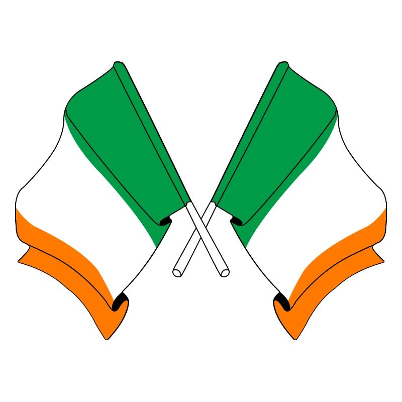 Deux drapeaux croisés de l’Irlande