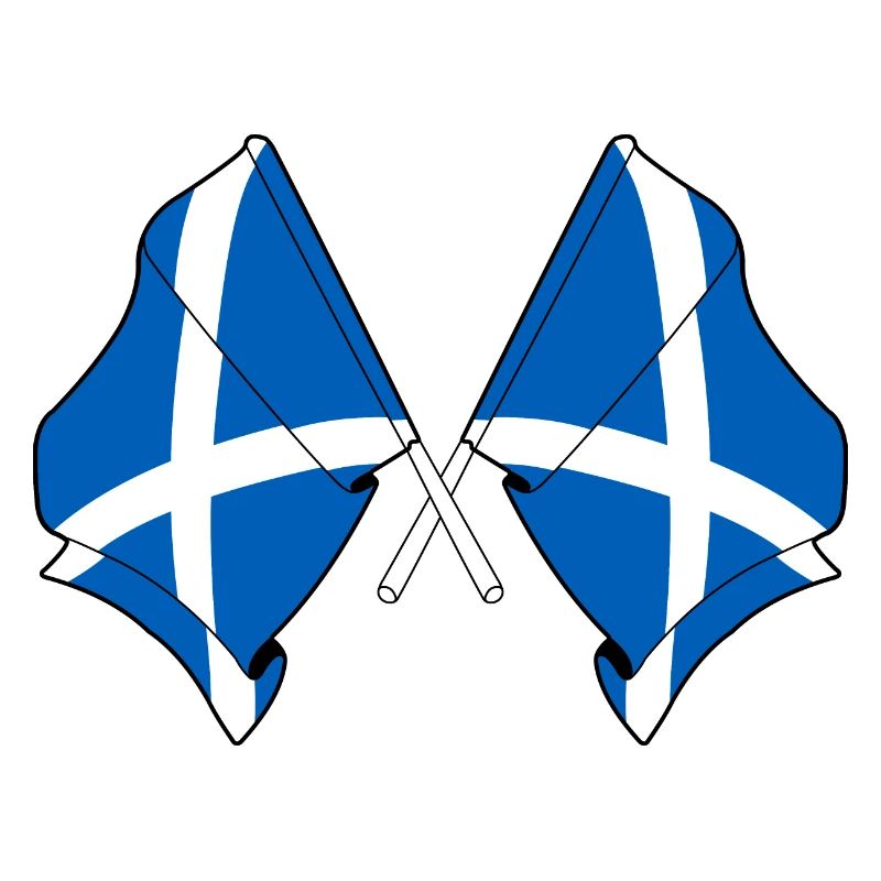 Deux drapeaux croisés de l’Ecosse