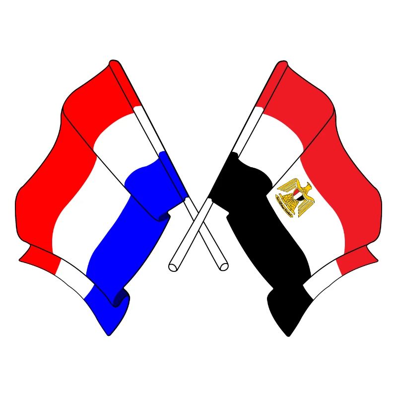 Drapeau des Pays-Bas et drapeau de l’Égypte