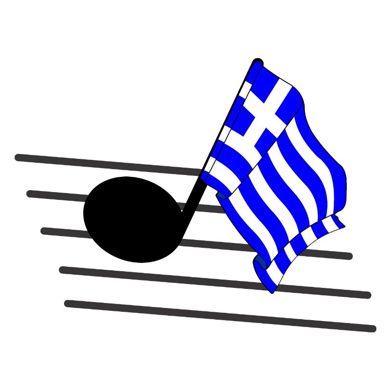 Drapeau de tonalité de musique drapeau Grèce