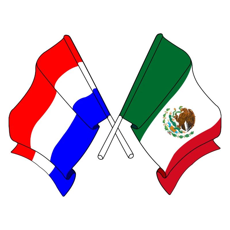 Drapeau Pays-Bas, drapeau Mexique