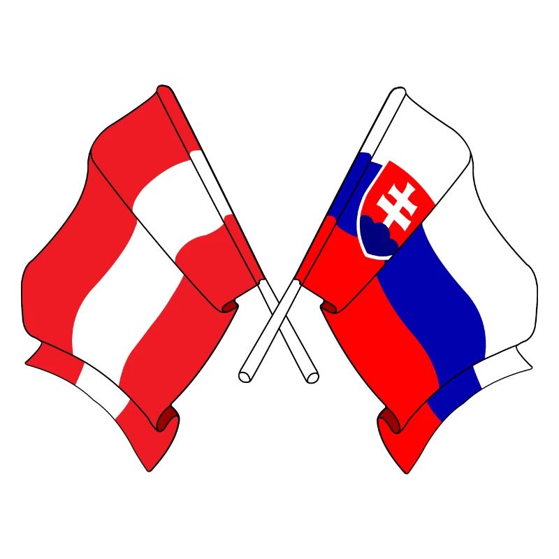 Flag Austria, flag Slovakia