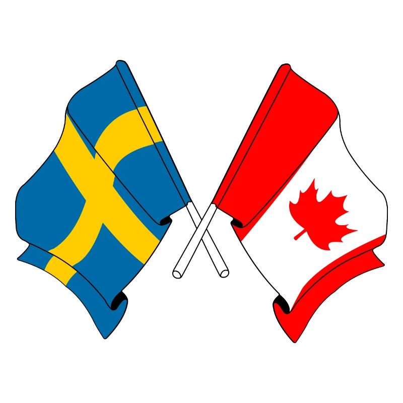 Drapeau de la Suède, drapeau du Canada