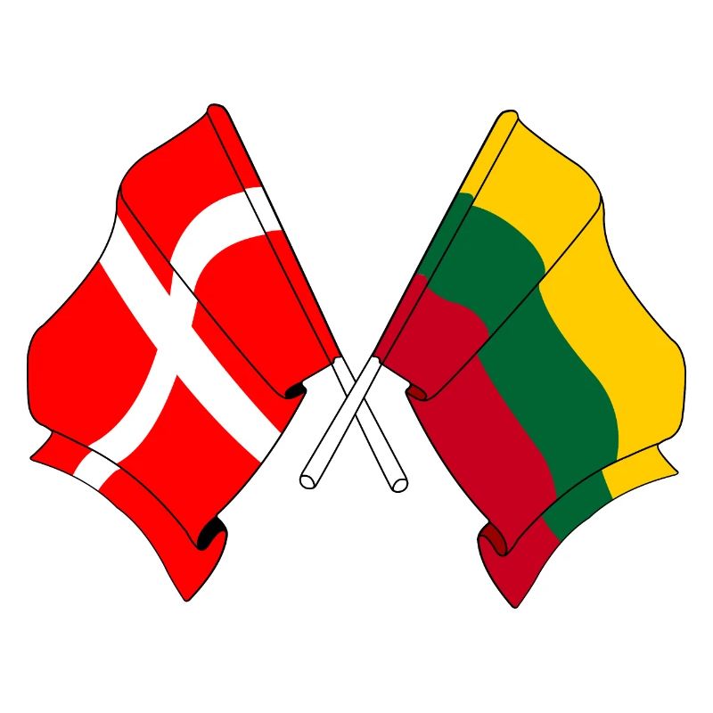 Drapeau Danemark, drapeau Lituanie