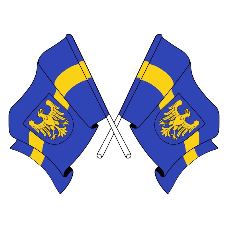 Zwei Flaggen Schlesiens