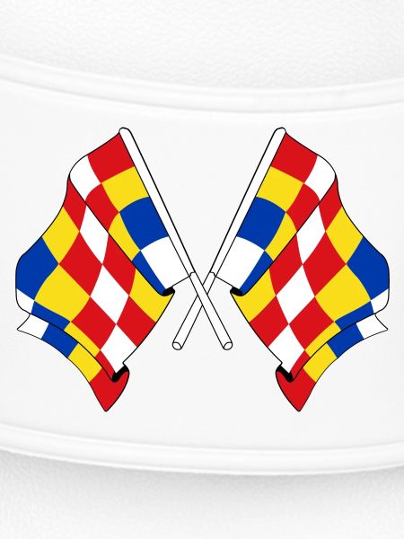 Two flags Antwerp Belgium