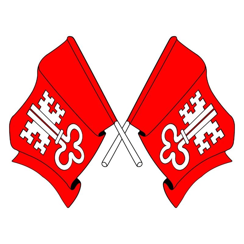 Deux drapeaux Nidwald Suisse