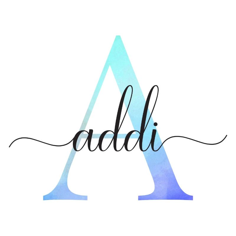 A| Monogramme | Nom | Addi | Aquarelle