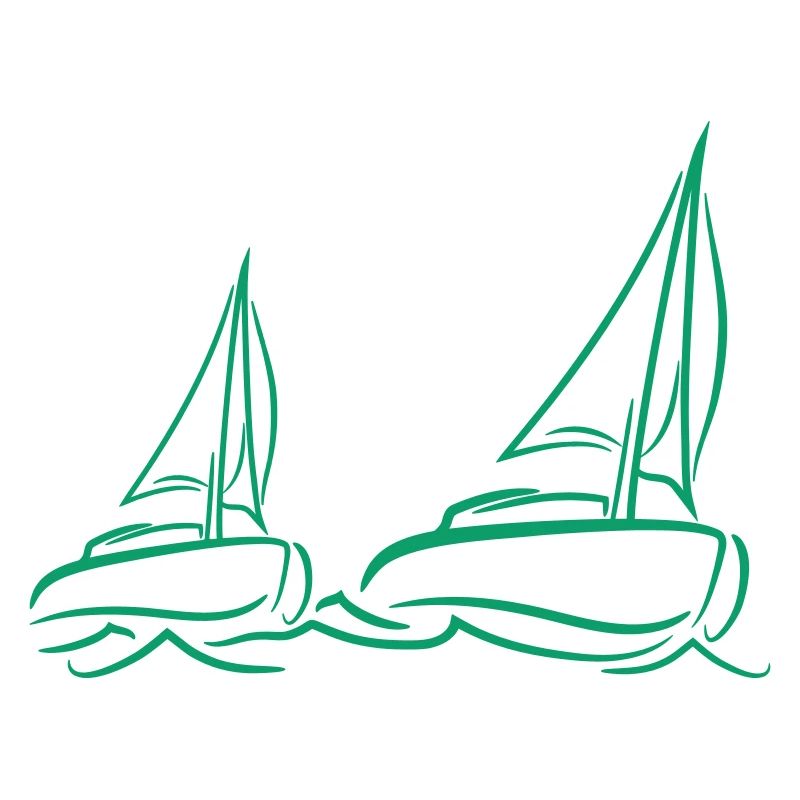 Deux navires Régate par équipe Régate de voile de compétition