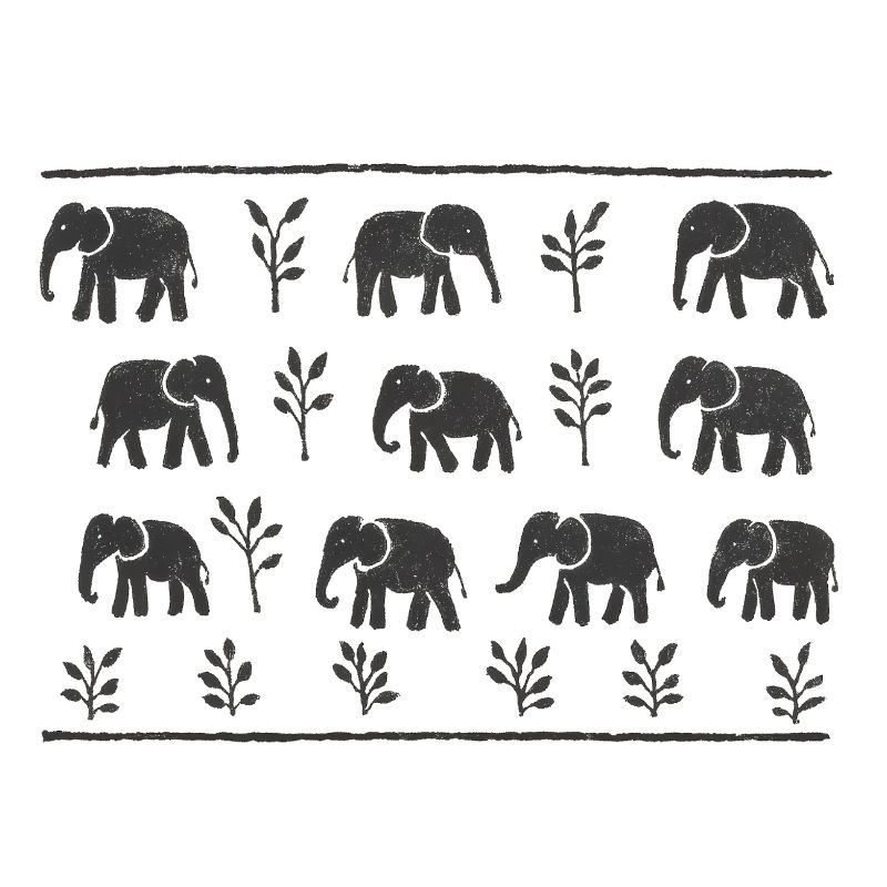 Yoruba Elephants (Black)