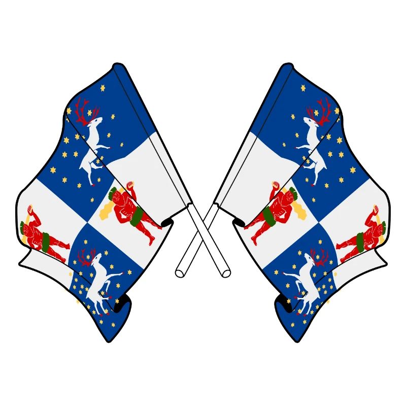 Drapeaux du Norrbotten croisés
