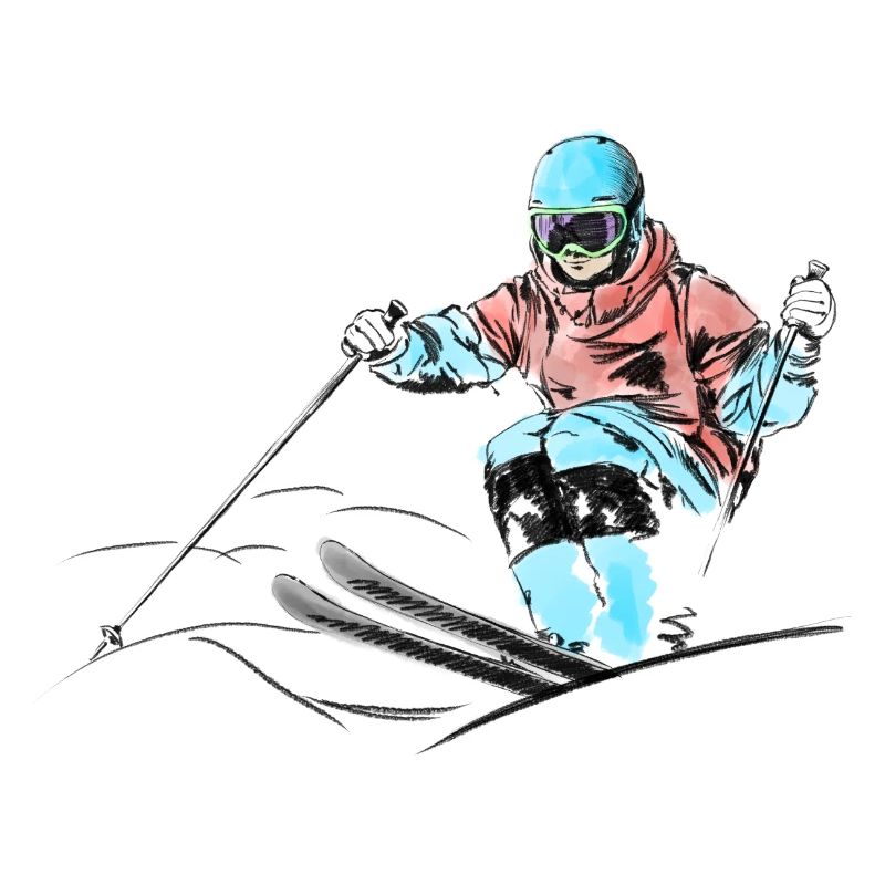 Mogul skiing