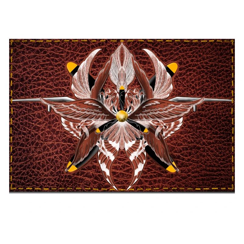 Mandala Firewing sur aspect cuir