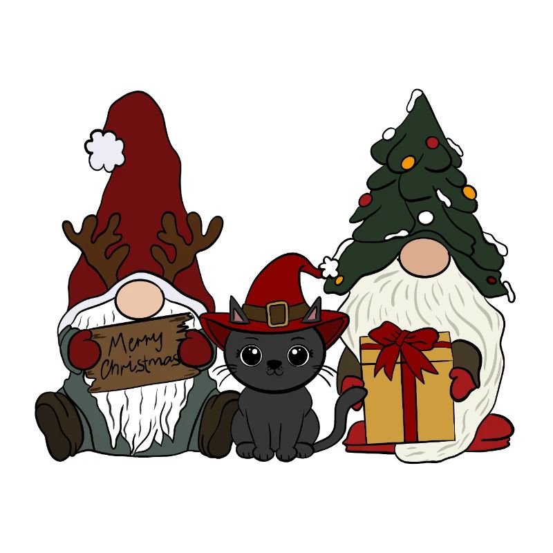 Gnome avec chat