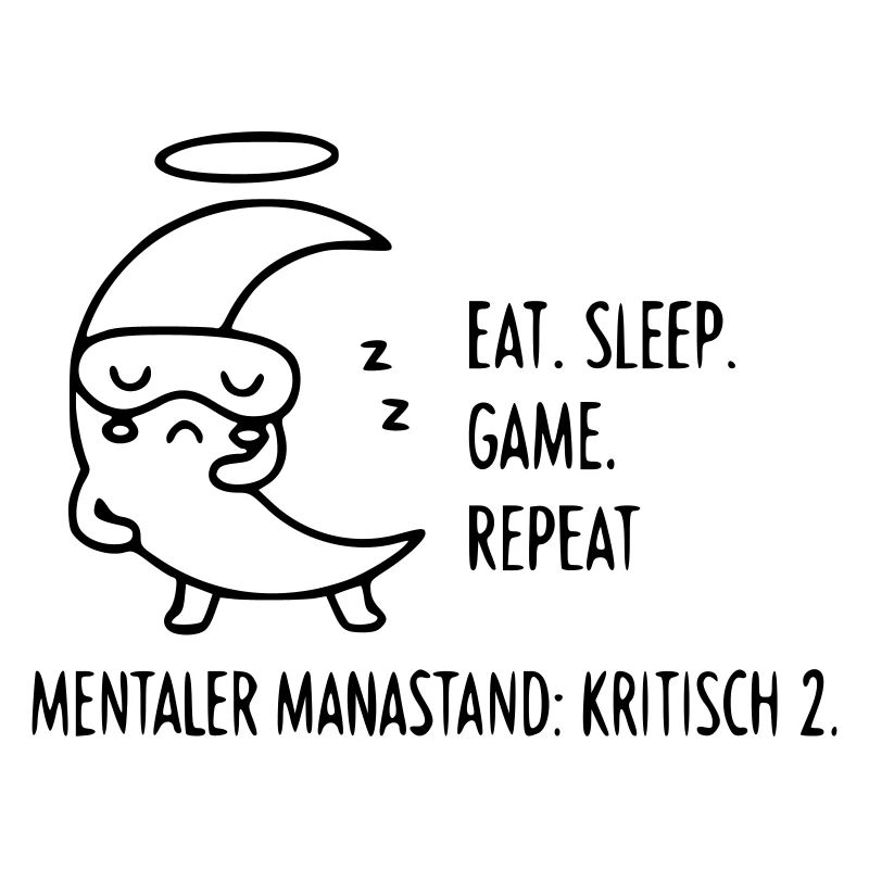 Manger dormir jeu Répéter | Gamer Moon et État de Mana