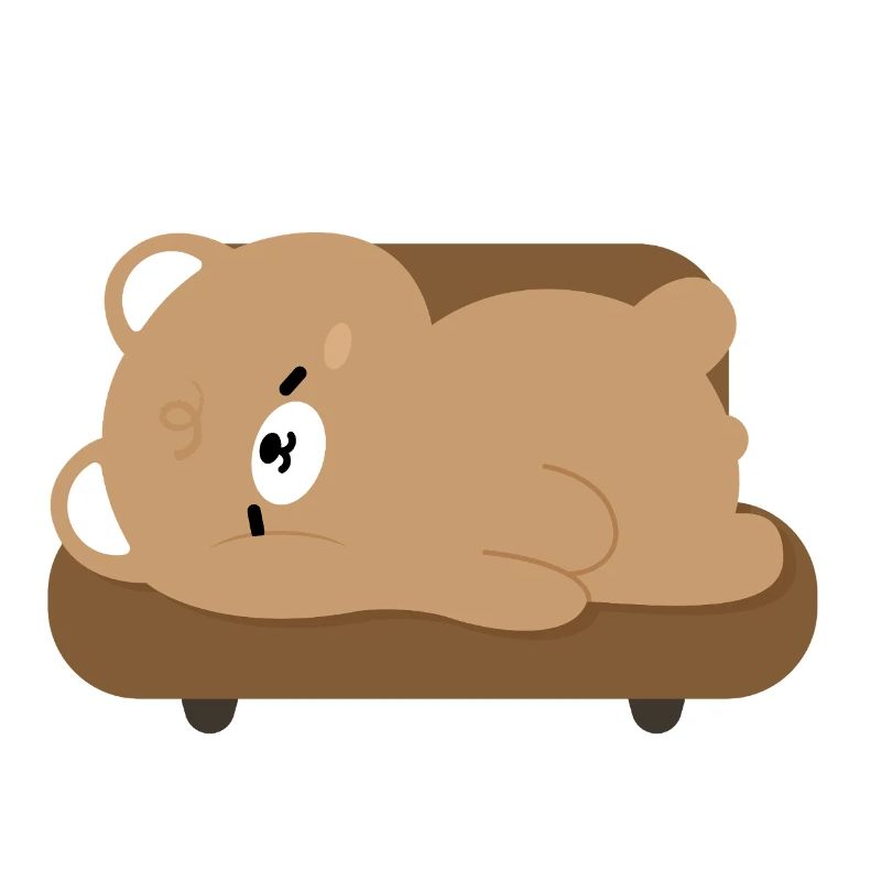 Müder Eisbär auf Sofa