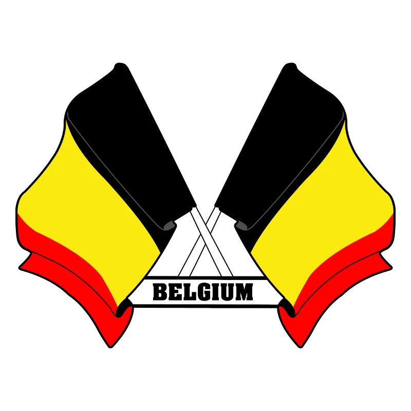 Drapeaux croisés de la Belgique