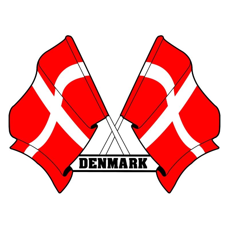 DENMARK – Crossed Flags