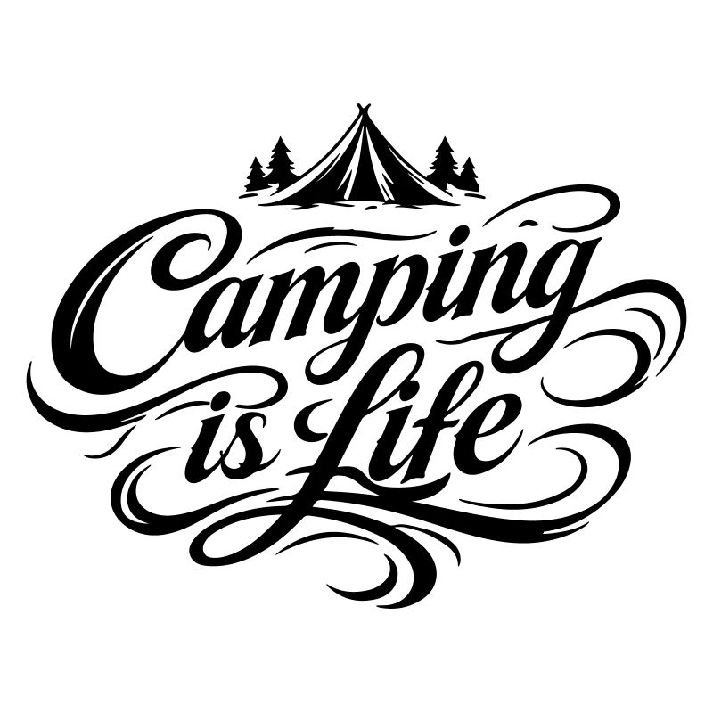 Camping Leben Spruch