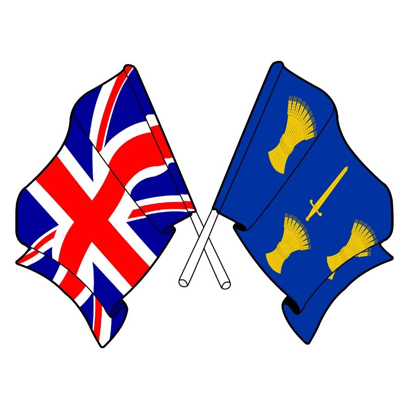 Cheshire &amp; Great Britain Flags
