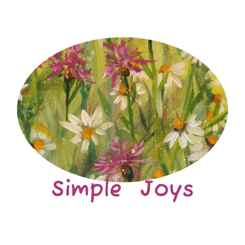 Simple Joys – Wildblumen-Gänseblümchen-Ellipse