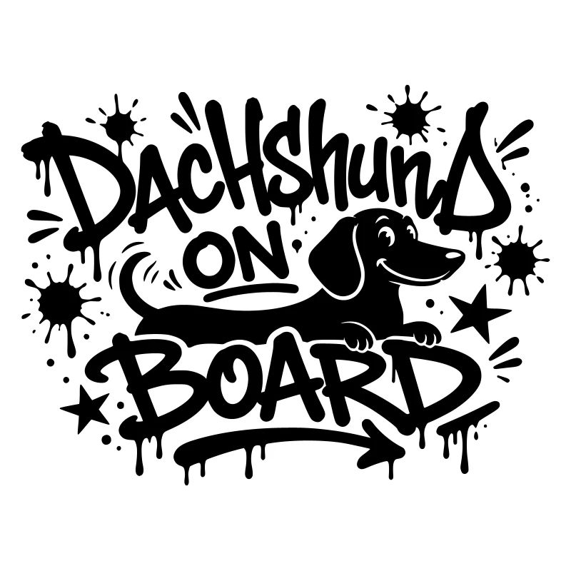 Dachshund On Board Dachshund Motif