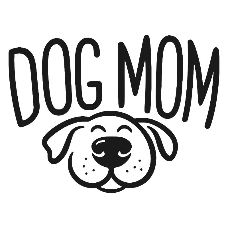 Maman de chien - Conception de maman de chien avec chien endormi
