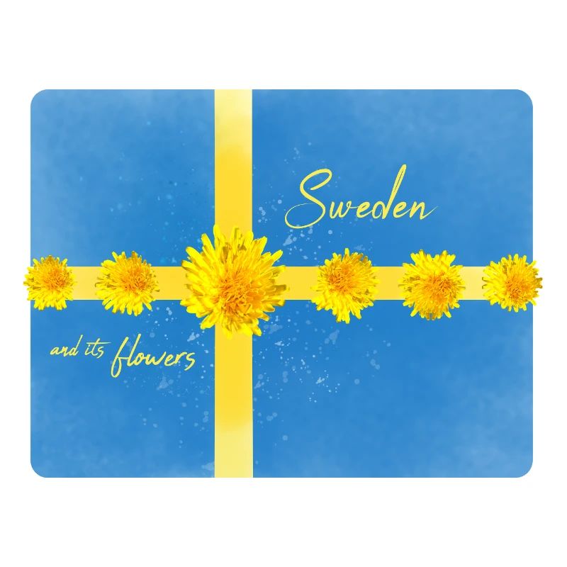 Suède Fleurs Suède Drapeau