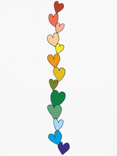 herzenkette bunt