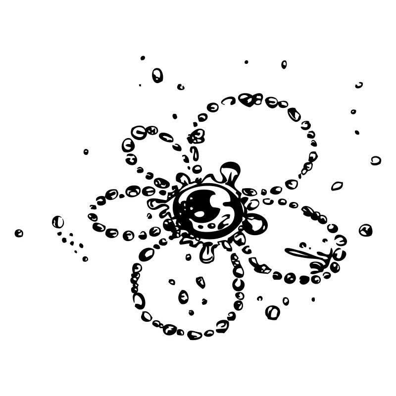 Water splash, Blume aus Wassertropfen
