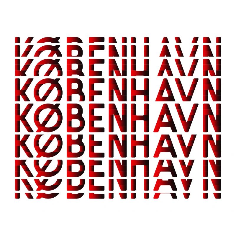 Copenhagen Neon Typography Pattern