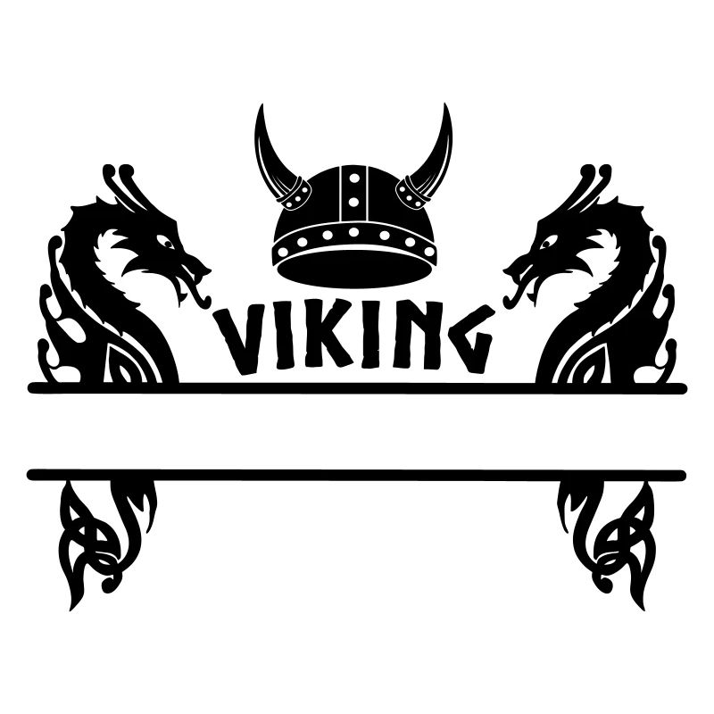 Namensschild des Wikingerdrachenhelms