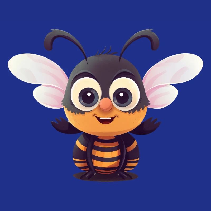 Cute superhero bee