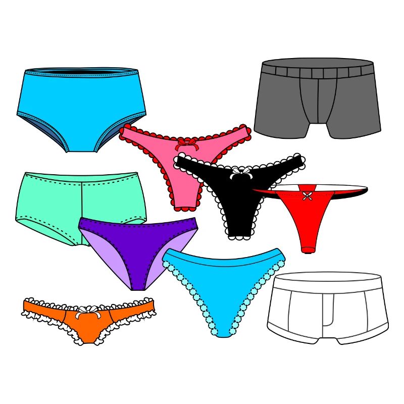 Dessous-Logo mit Slip und Unterhose