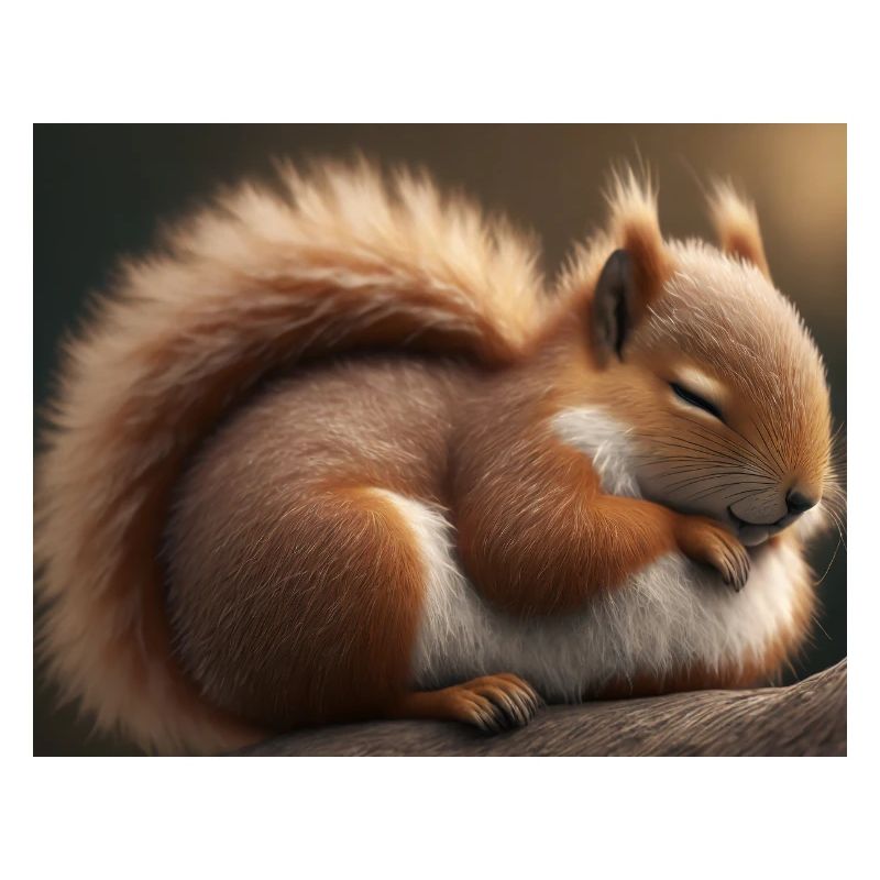 Niedliche Tiere im Winterschlaf – Eichhörnchen