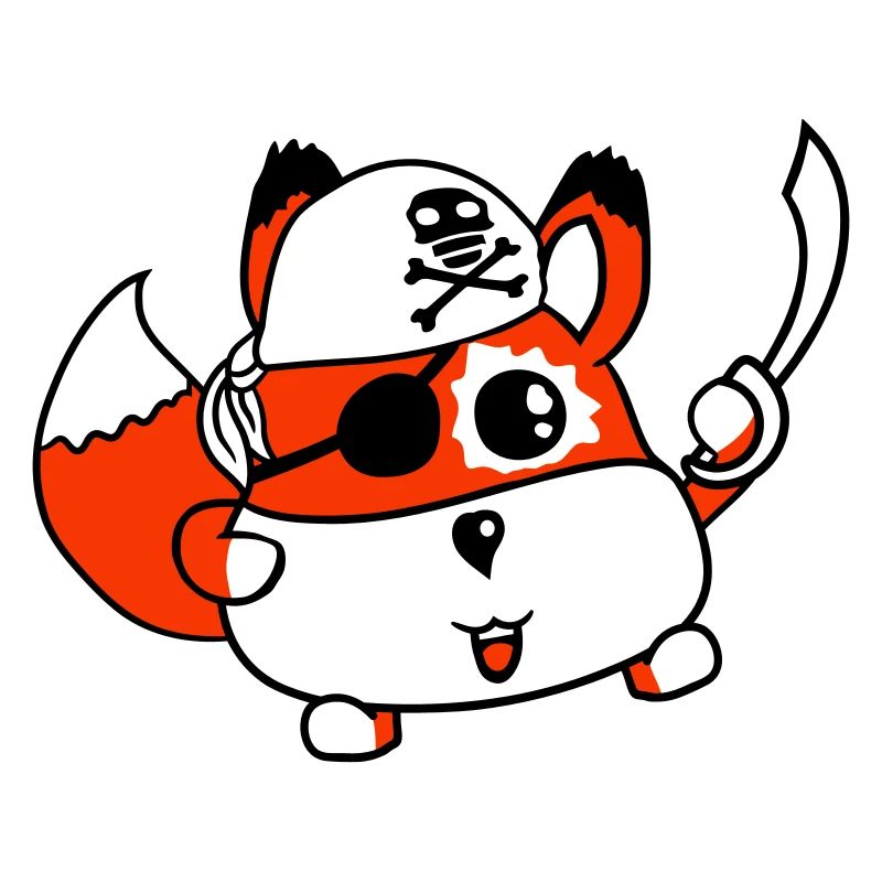 Little Cute Fox Pirate Animal Saber Eye Patch