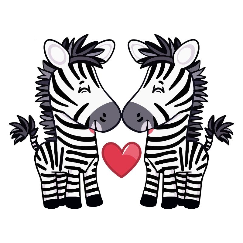 Zebra Couple Valentine's Day