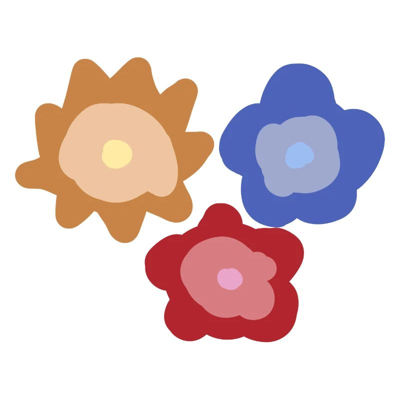 Cercles de fleurs abstraits