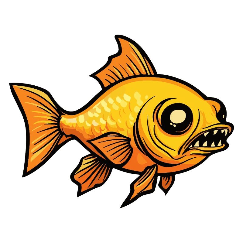 Goldfisch Halloween Comic Zombie