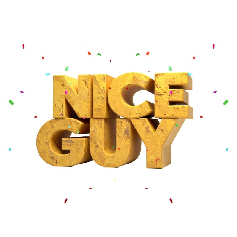 Nice Guy – Monumentale Sandstein-Buchstaben & Konf
