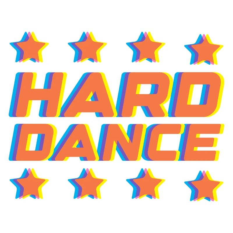 Hard Dance Retro Neon 3D