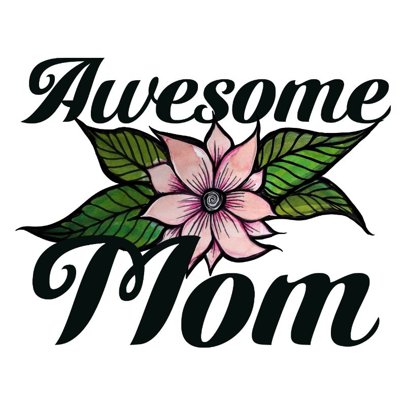 Awesome Mom Blumenemblem